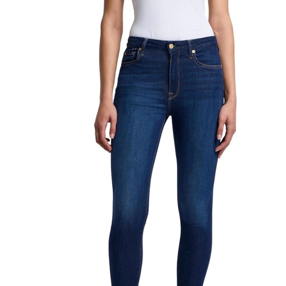 7 For All Mankind Women's Indigo Skinny Jeans